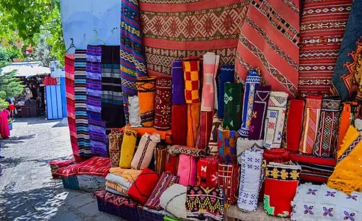 marrakech souks and local berber rugs